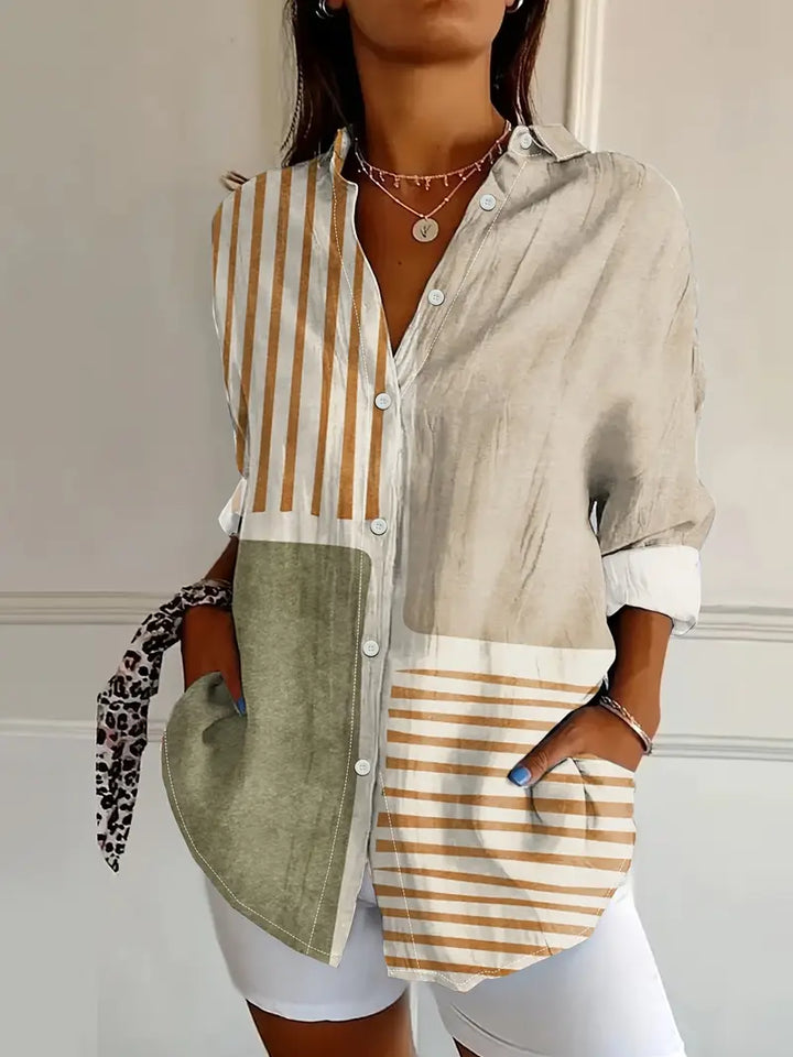 CERAVINE - GEOMETRIC BLOUSE