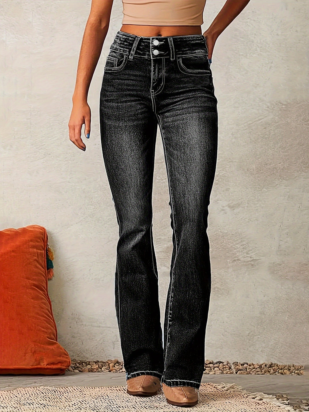 AYELLE - HIGH-WAIST FLARED JEANS