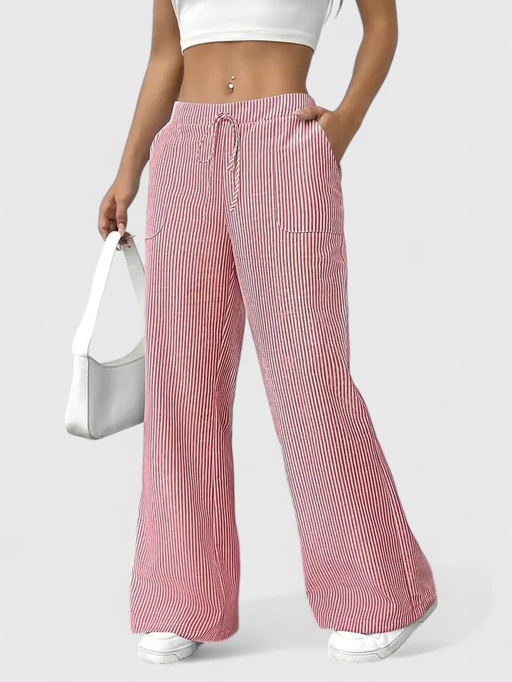 ISLA - WIDE-LEG STRIPED TROUSERS