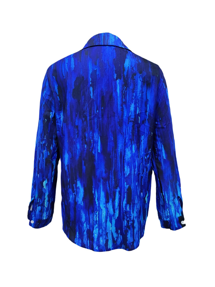 ELVARA - WATERCOLOUR SLEEVE BLOUSE