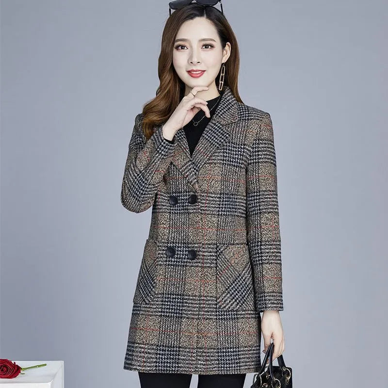 AUBREY - ELEGANT PLAID BLAZER