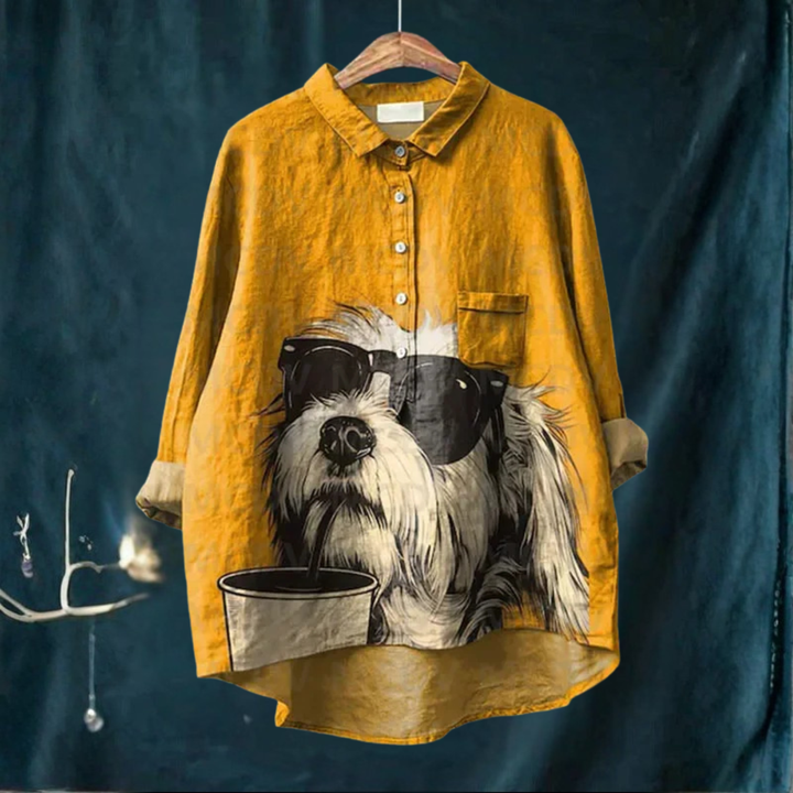 KOORI - DOG PRINT BLOUSE