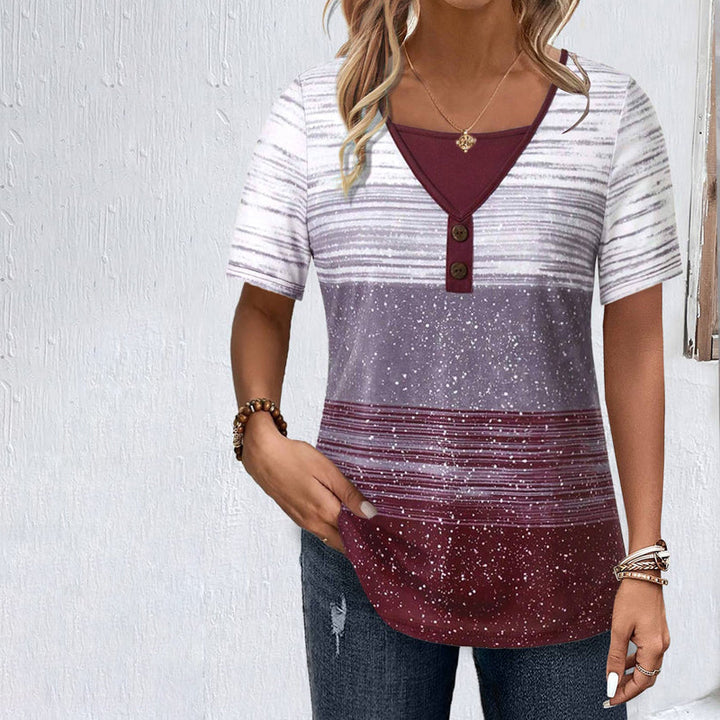 ZENARA - GRADIENT BLOUSE WITH RELAXED CASUAL FIT