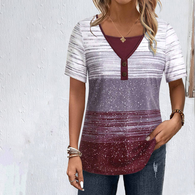 ZENARA - GRADIENT BLOUSE WITH RELAXED CASUAL FIT