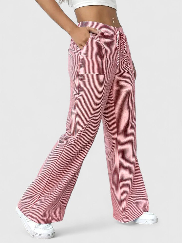 ISLA - WIDE-LEG STRIPED TROUSERS
