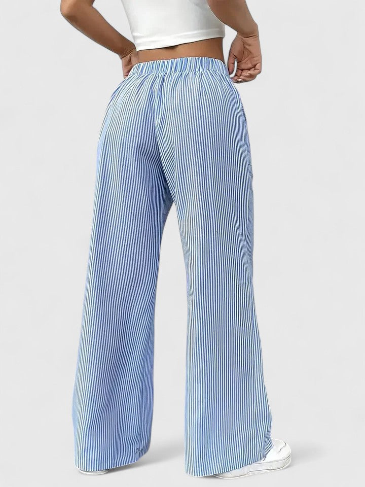 ISLA - WIDE-LEG STRIPED TROUSERS
