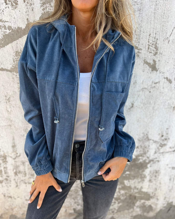 Bella™ | Cord Hooded Jacket with Zipper