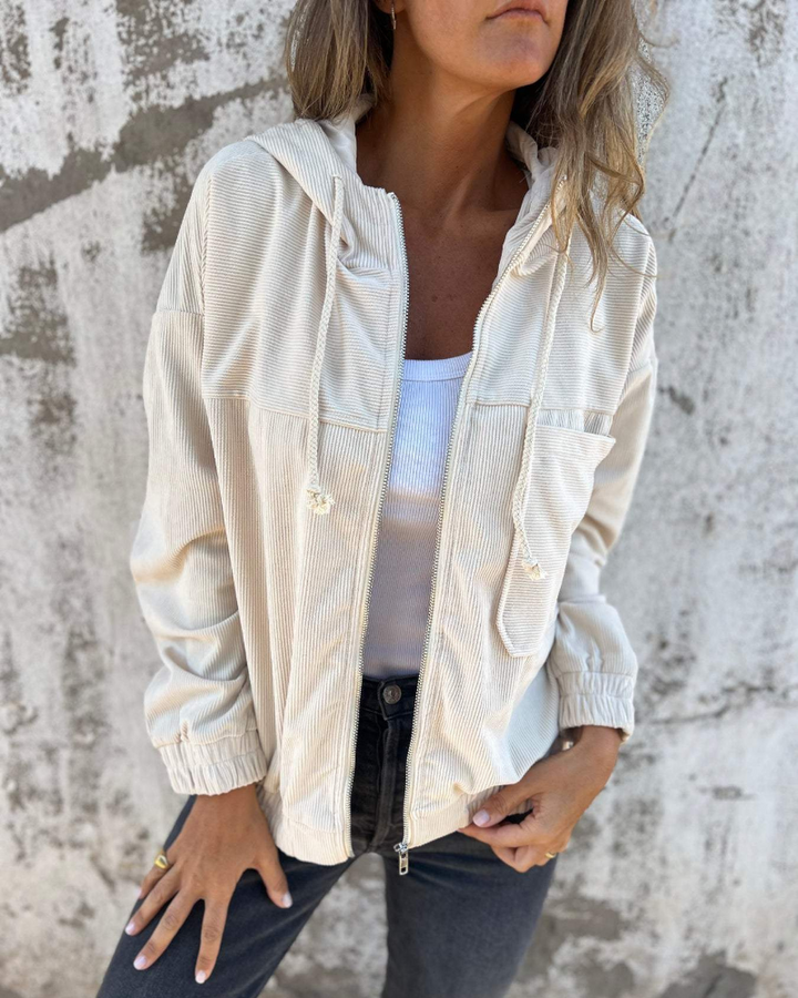 Bella™ | Cord Hooded Jacket with Zipper