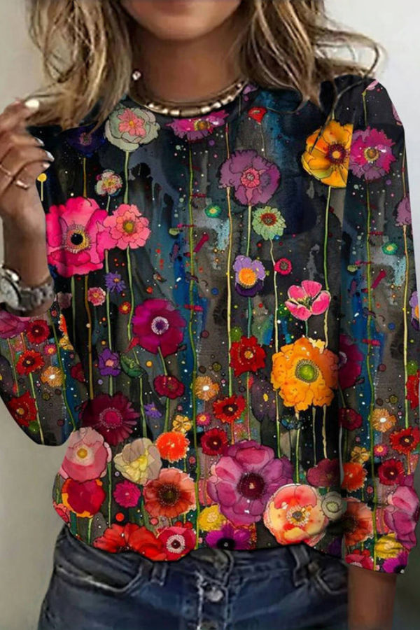 ROSIE - VINTAGE FLORAL PRINT T-SHIRT