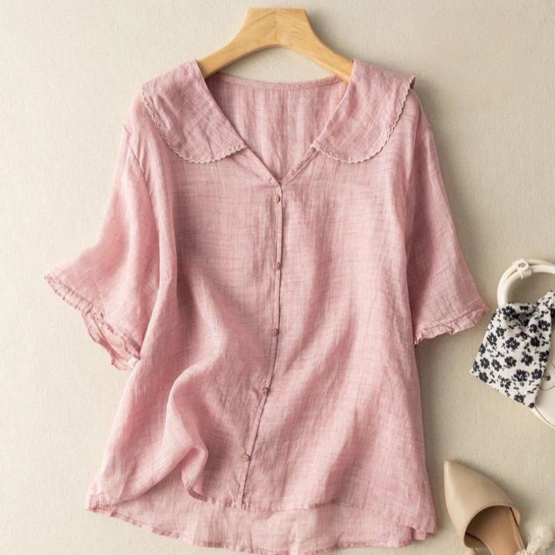 LIVIA - LIGHTWEIGHT LINEN BLOUSE