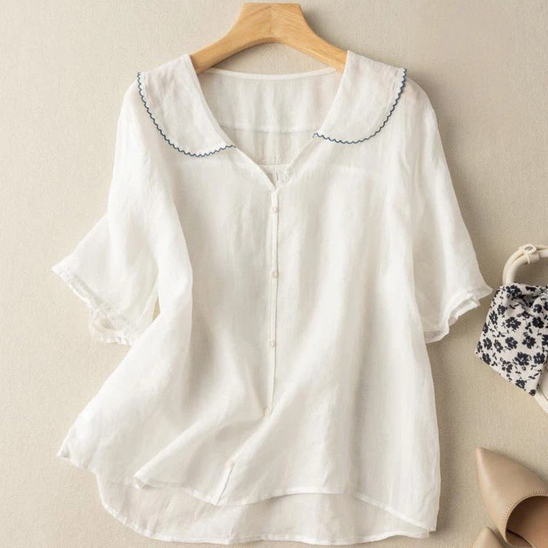 LIVIA - LIGHTWEIGHT LINEN BLOUSE