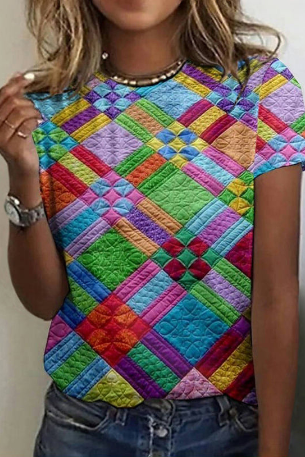 NINA - VINTAGE COLOUR BLOCK T-SHIRT