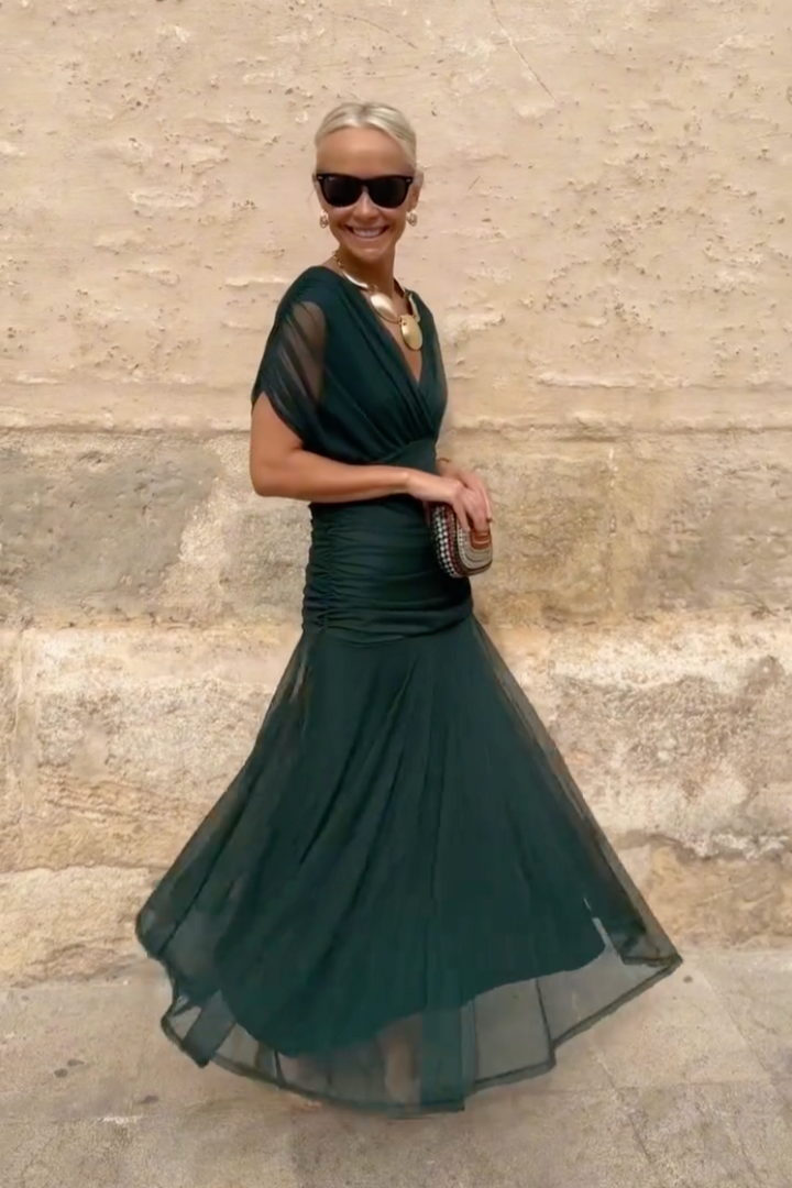 Louise - Elegant Maxi Dress with V-Neck