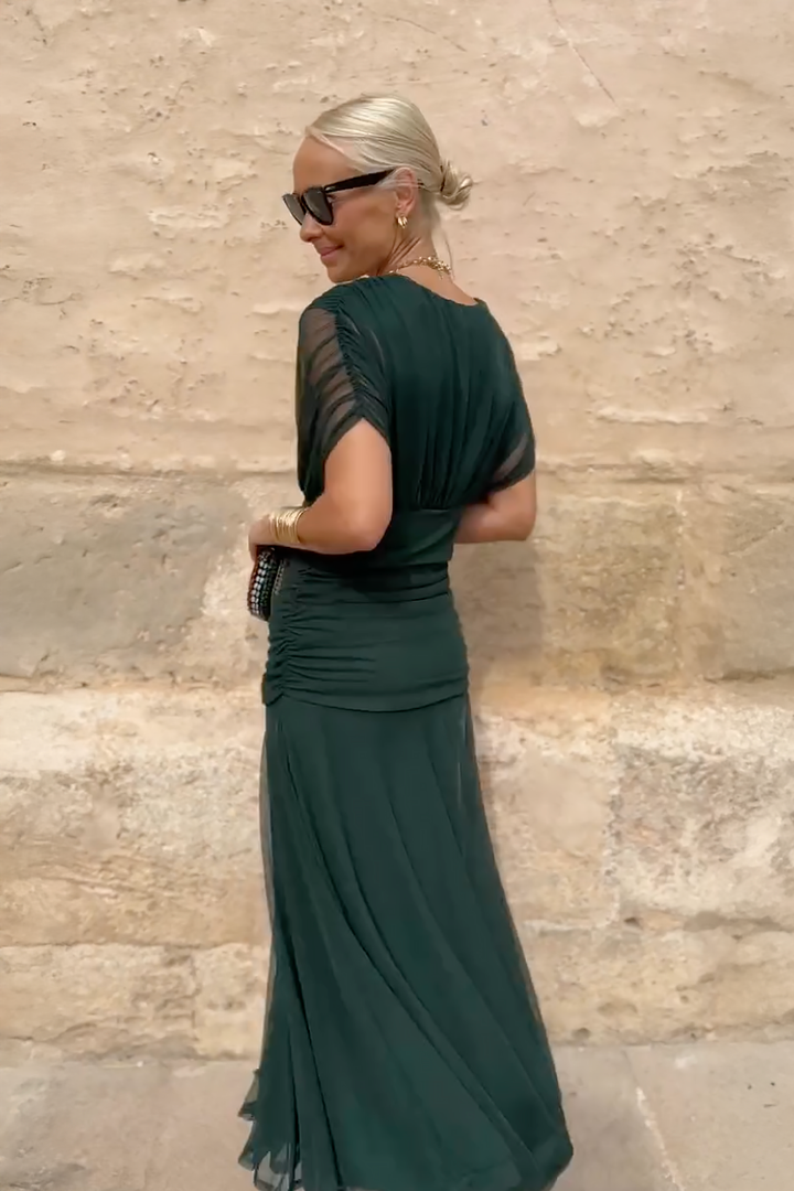 Louise - Elegant Maxi Dress with V-Neck