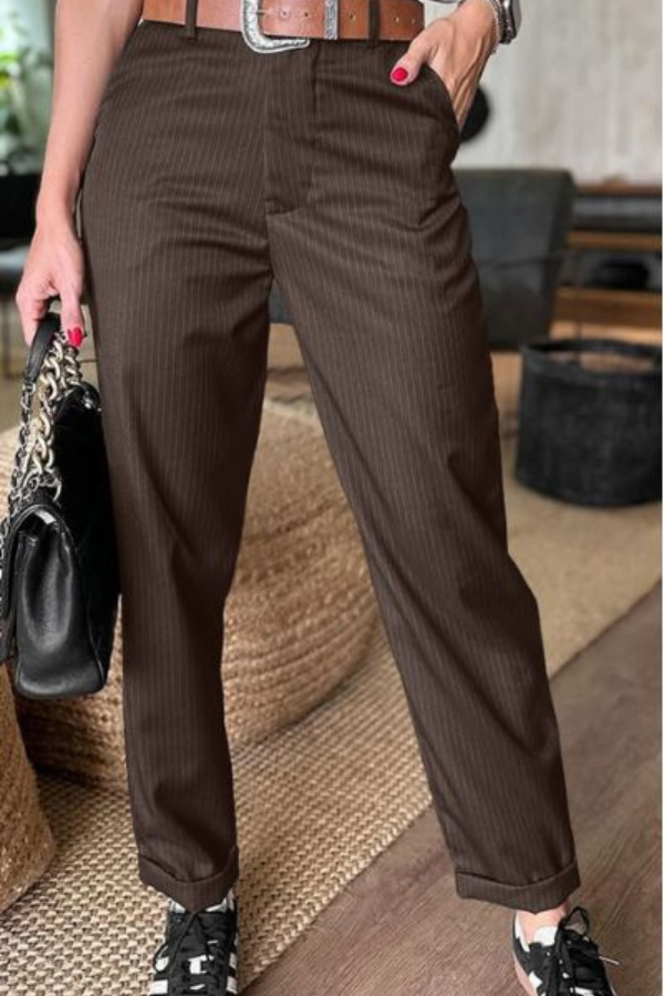 SIENNA - LIMITED EDITION STRIPED SHAPING TROUSERS