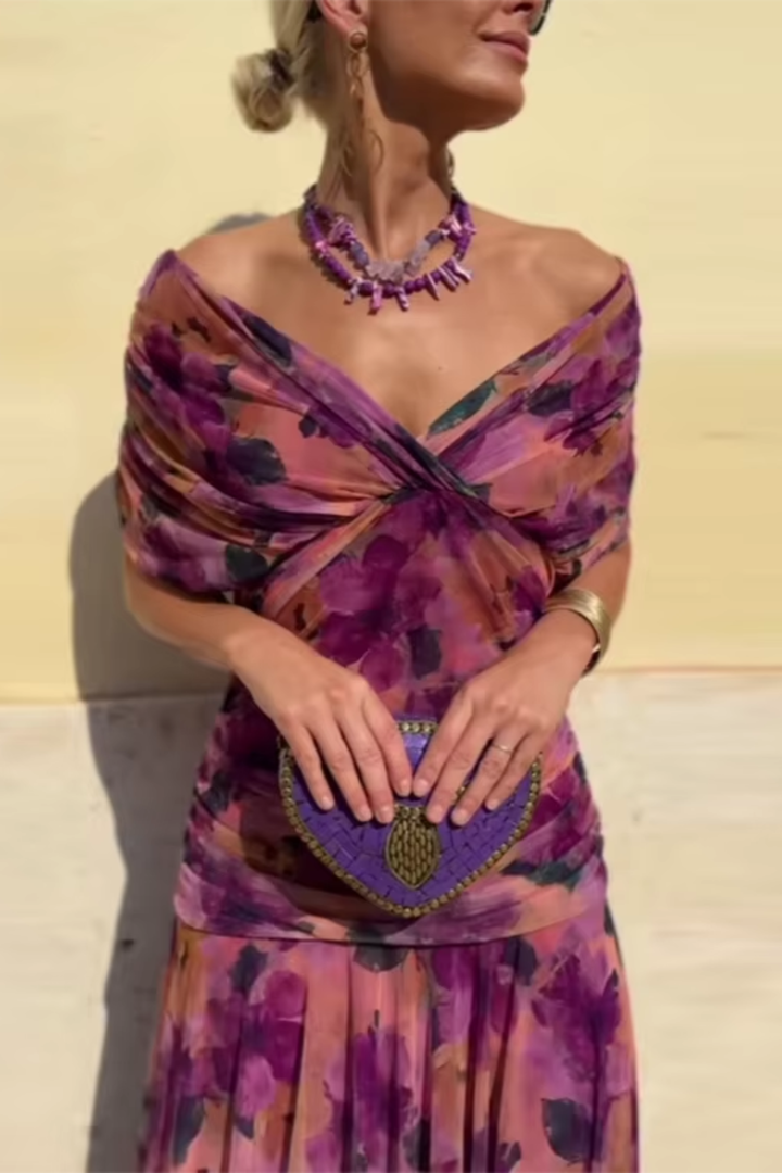 Louise - Elegant Maxi Dress with V-Neck
