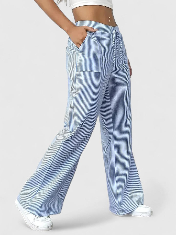 ISLA - WIDE-LEG STRIPED TROUSERS