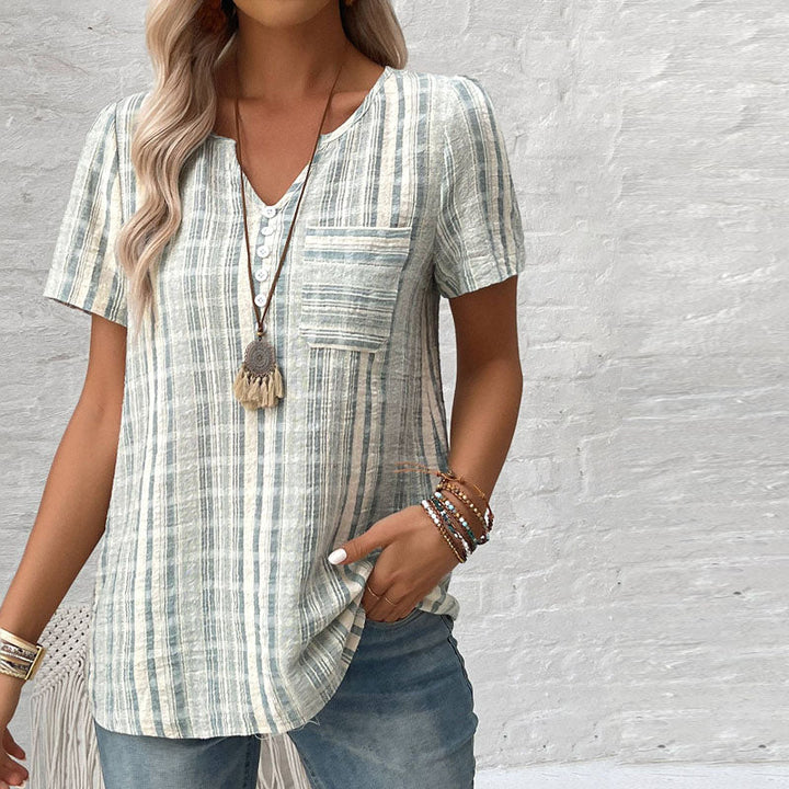 MARELLA - STRIPED CASUAL BLOUSE WITH RELAXED FIT