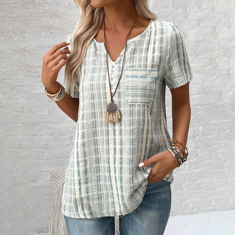 MARELLA - STRIPED CASUAL BLOUSE WITH RELAXED FIT