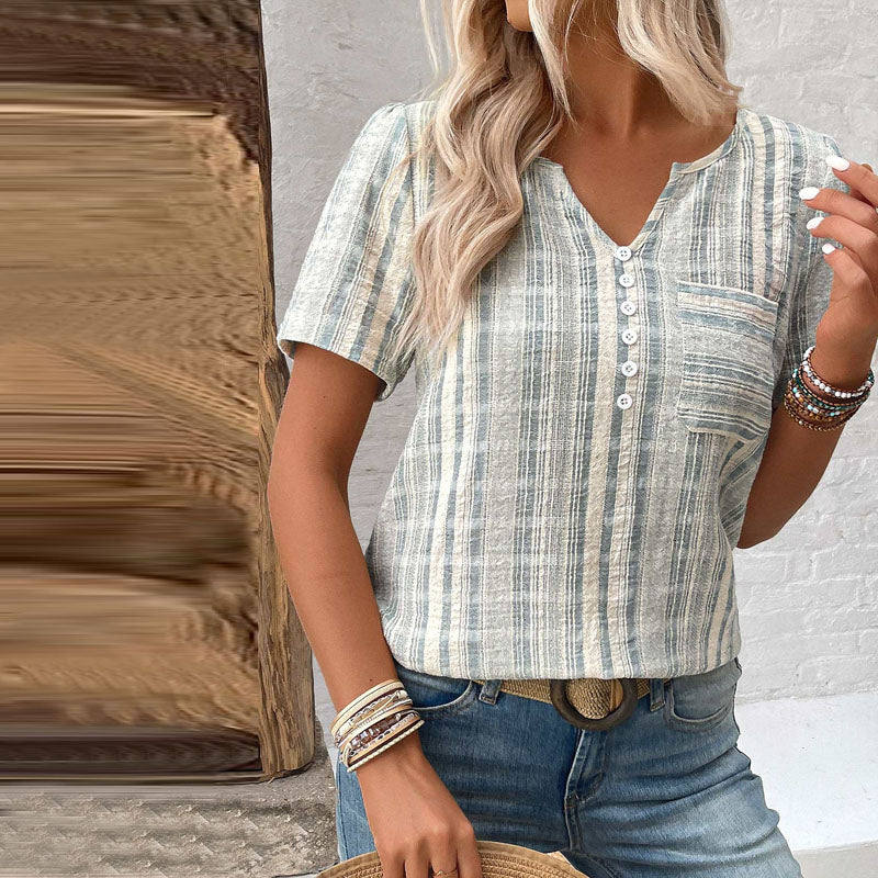 MARELLA - STRIPED CASUAL BLOUSE WITH RELAXED FIT