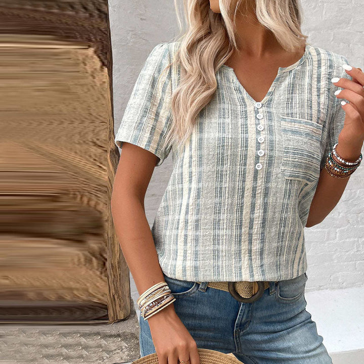 MARELLA - STRIPED CASUAL BLOUSE WITH RELAXED FIT