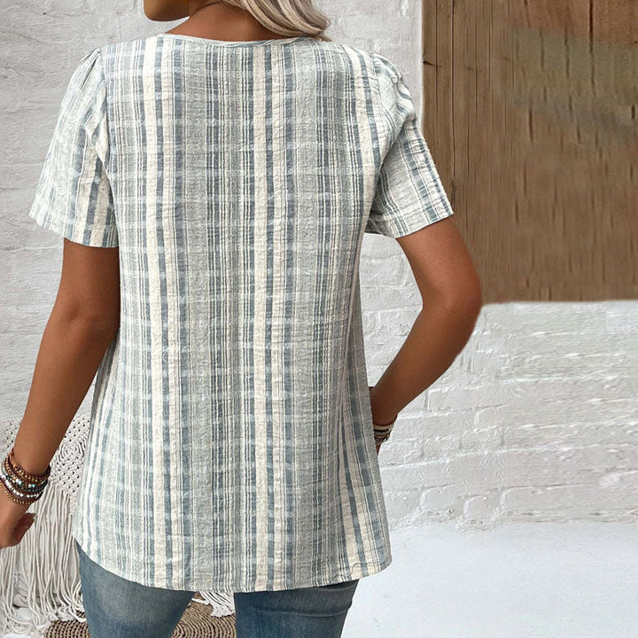 MARELLA - STRIPED CASUAL BLOUSE WITH RELAXED FIT