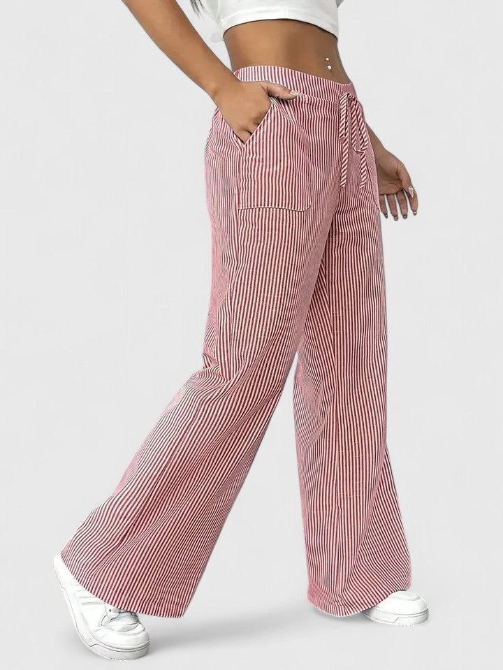 ISLA - WIDE-LEG STRIPED TROUSERS