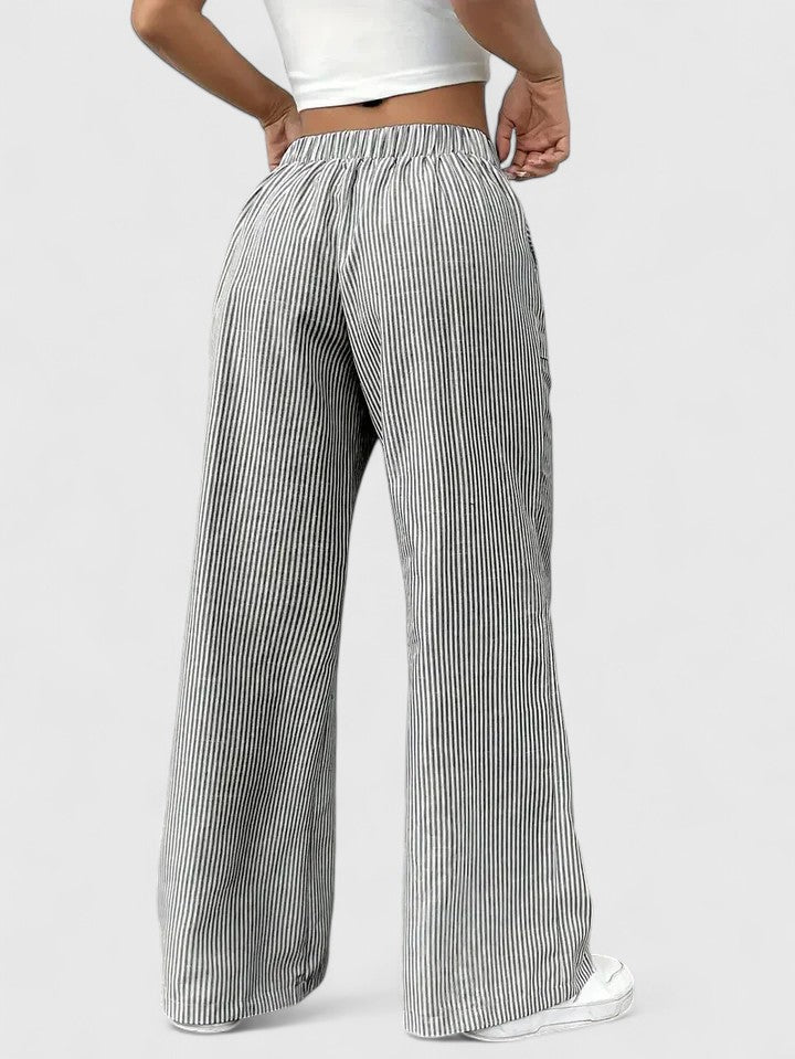 ISLA - WIDE-LEG STRIPED TROUSERS