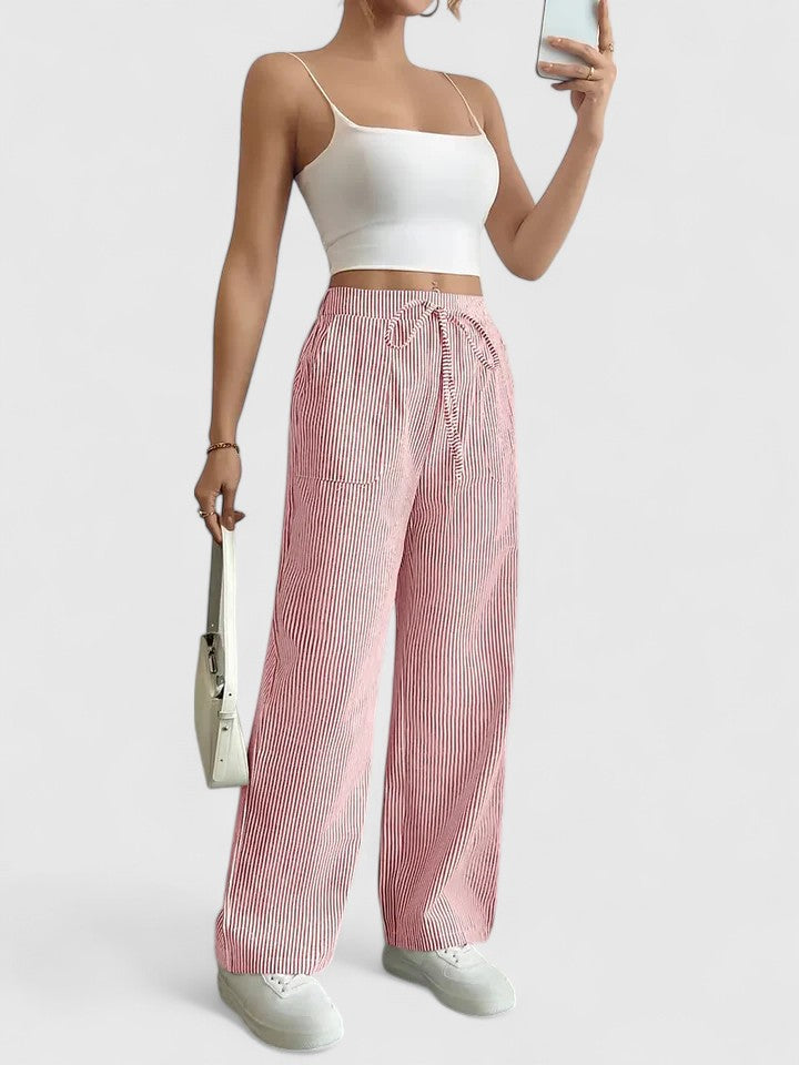 ISLA - WIDE-LEG STRIPED TROUSERS