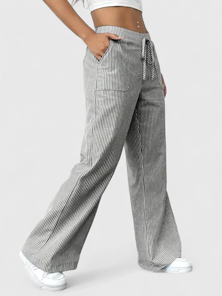 ISLA - WIDE-LEG STRIPED TROUSERS