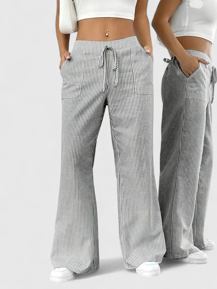 ISLA - WIDE-LEG STRIPED TROUSERS