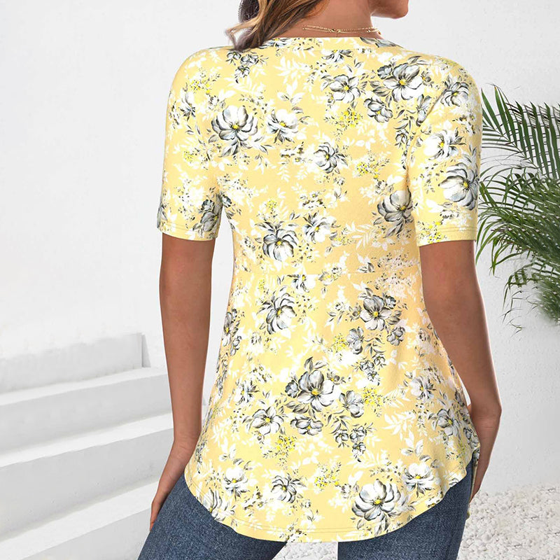 FIANELLA - ELEGANT FLORAL BLOUSE WITH FLOWY FIT