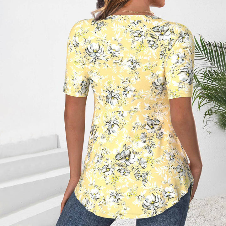 FIANELLA - ELEGANT FLORAL BLOUSE WITH FLOWY FIT