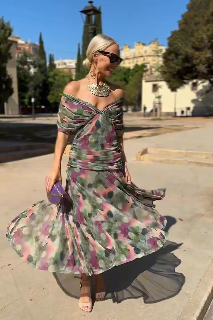 Louise - Elegant Maxi Dress with V-Neck