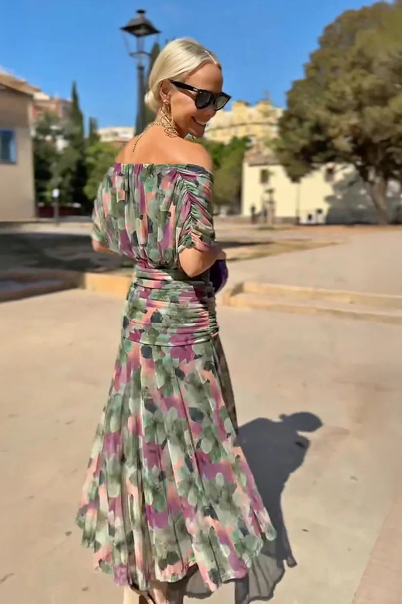 Louise - Elegant Maxi Dress with V-Neck