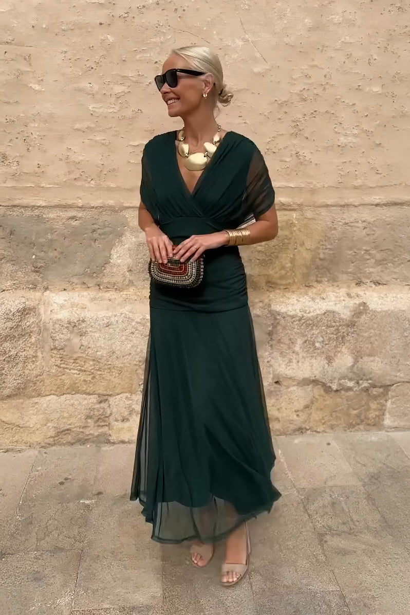 Louise - Elegant Maxi Dress with V-Neck