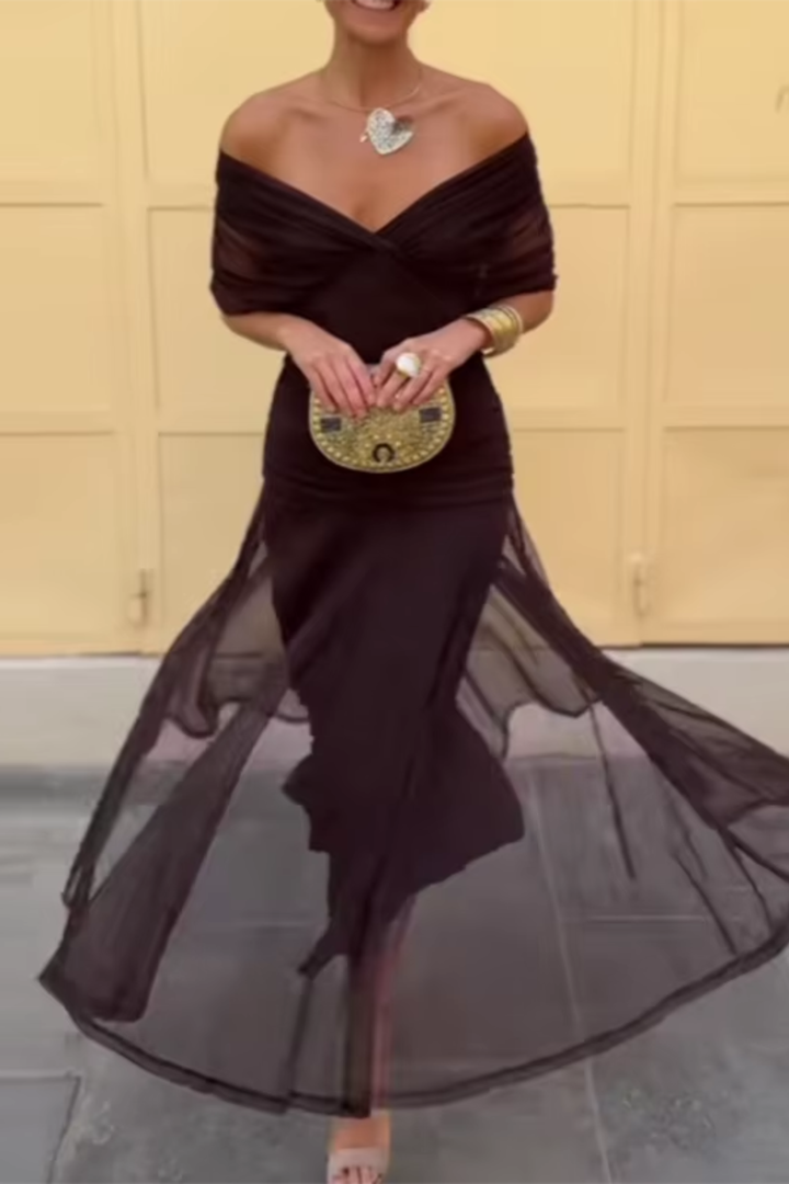 Louise - Elegant Maxi Dress with V-Neck