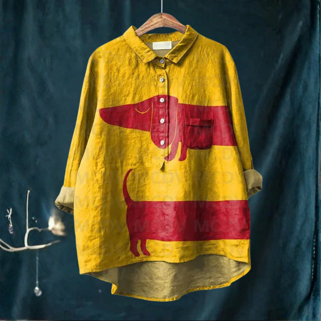 KOORI - DOG PRINT BLOUSE