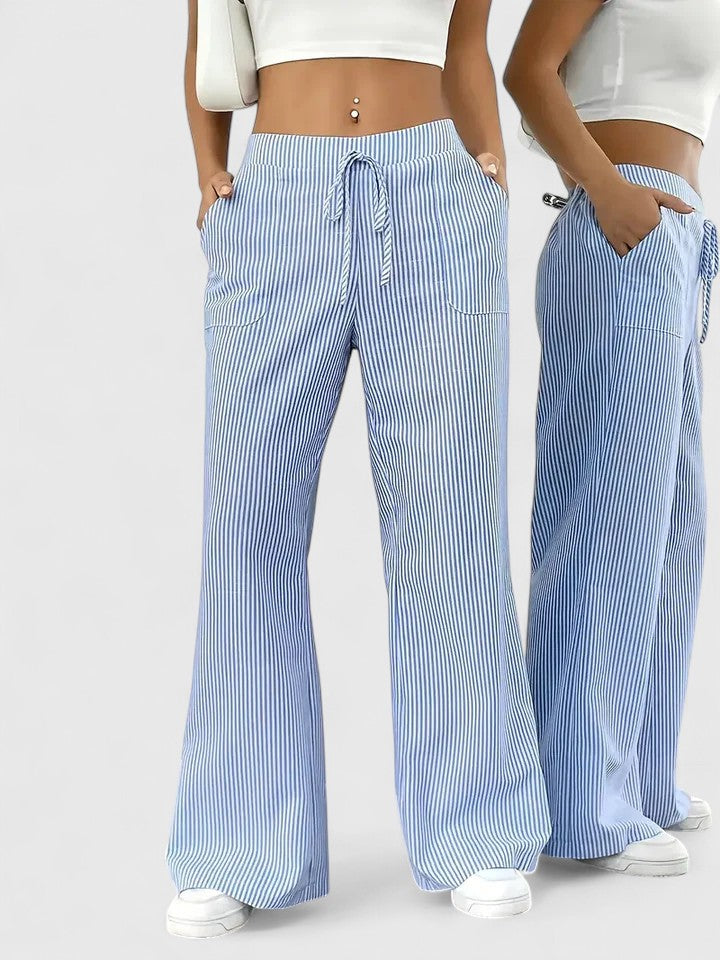 ISLA - WIDE-LEG STRIPED TROUSERS