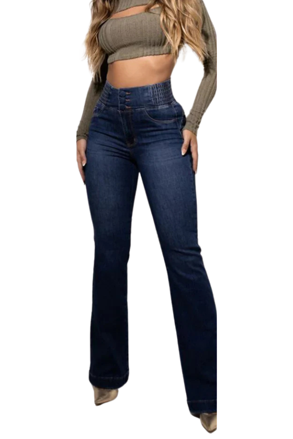 MILA - HIGH-WAIST STRETCH FLARED JEANS
