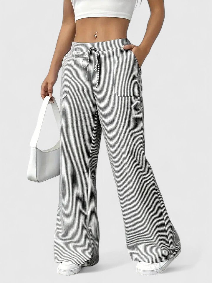 ISLA - WIDE-LEG STRIPED TROUSERS