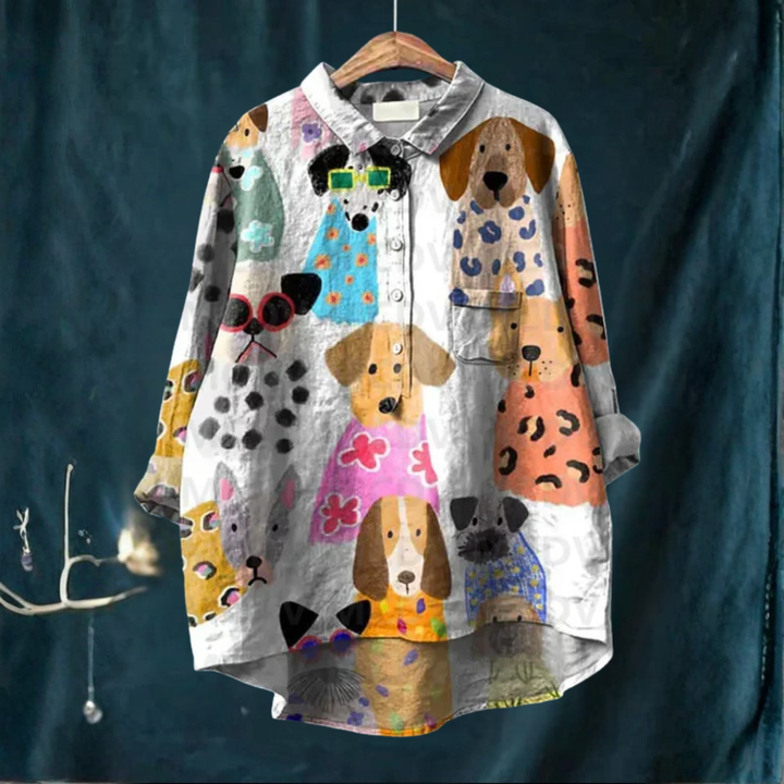 KOORI - DOG PRINT BLOUSE