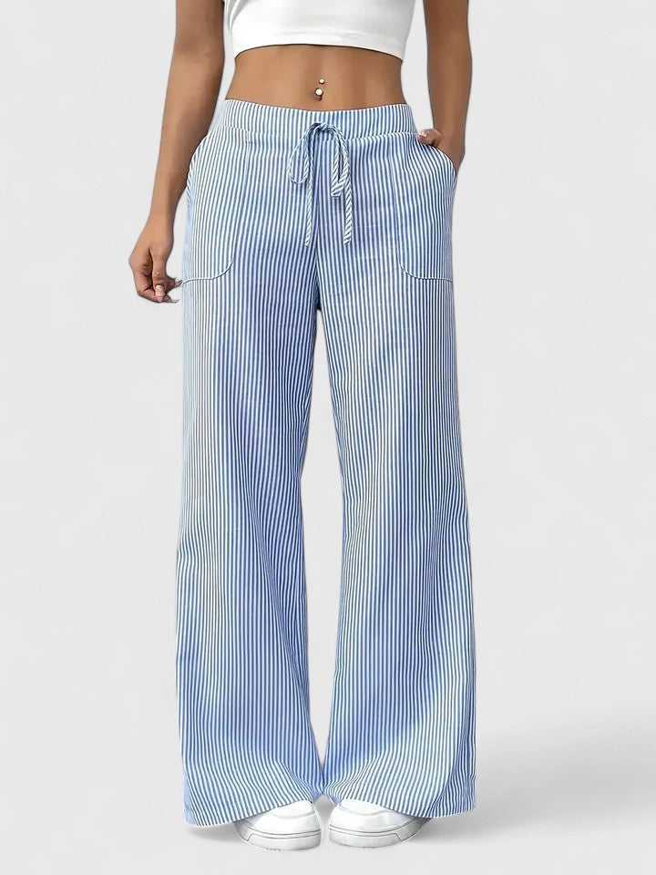ISLA - WIDE-LEG STRIPED TROUSERS
