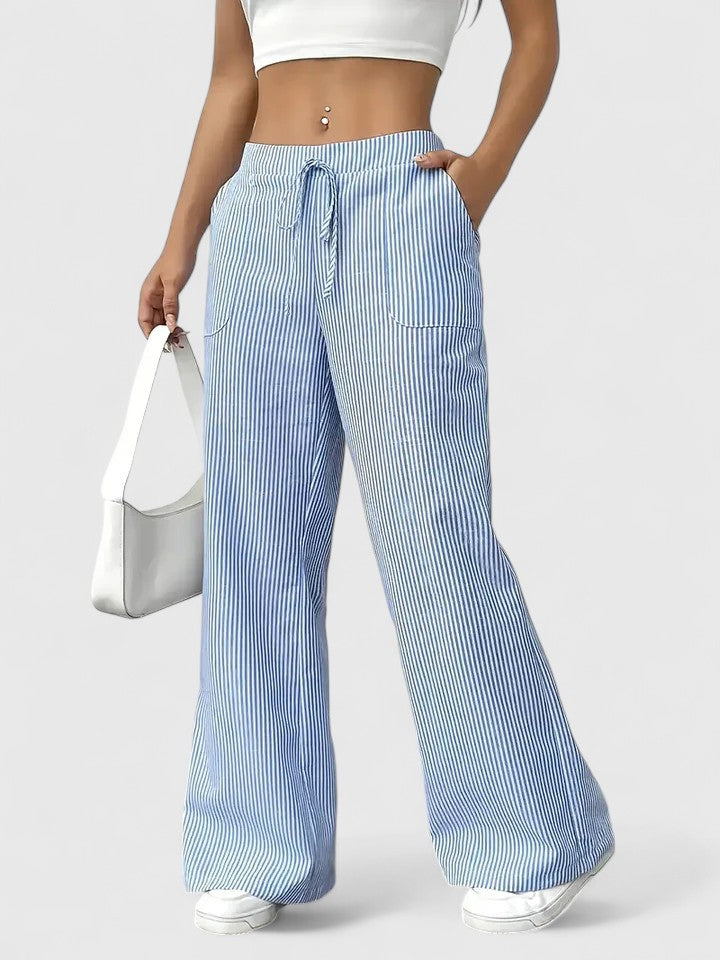 ISLA - WIDE-LEG STRIPED TROUSERS