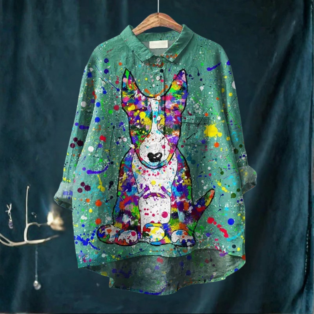 KOORI - DOG PRINT BLOUSE