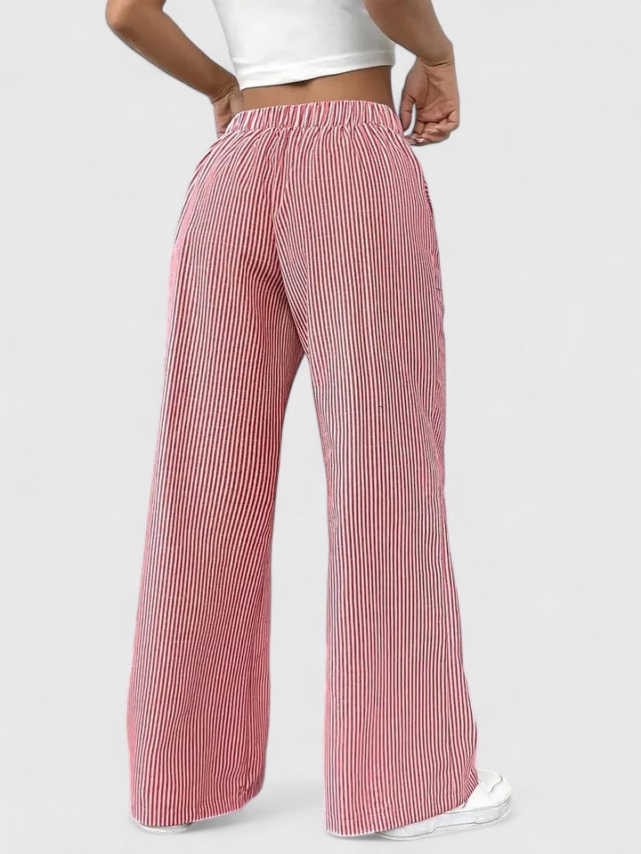ISLA - WIDE-LEG STRIPED TROUSERS