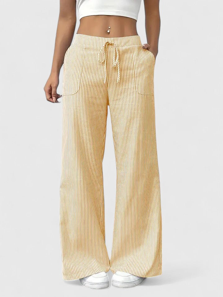 ISLA - WIDE-LEG STRIPED TROUSERS