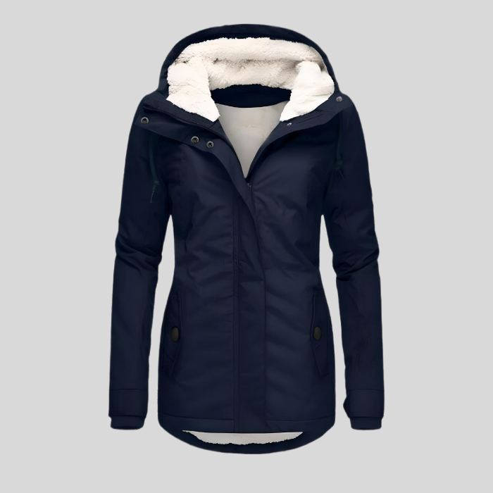 ALIENOR - LONG JACKET WITH HOOD AND LINING