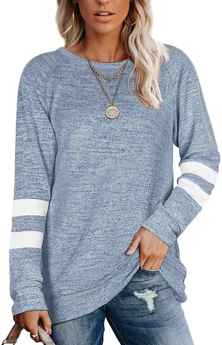 AVELINE - LONGLINE STRIPED SLEEVE T-SHIRT