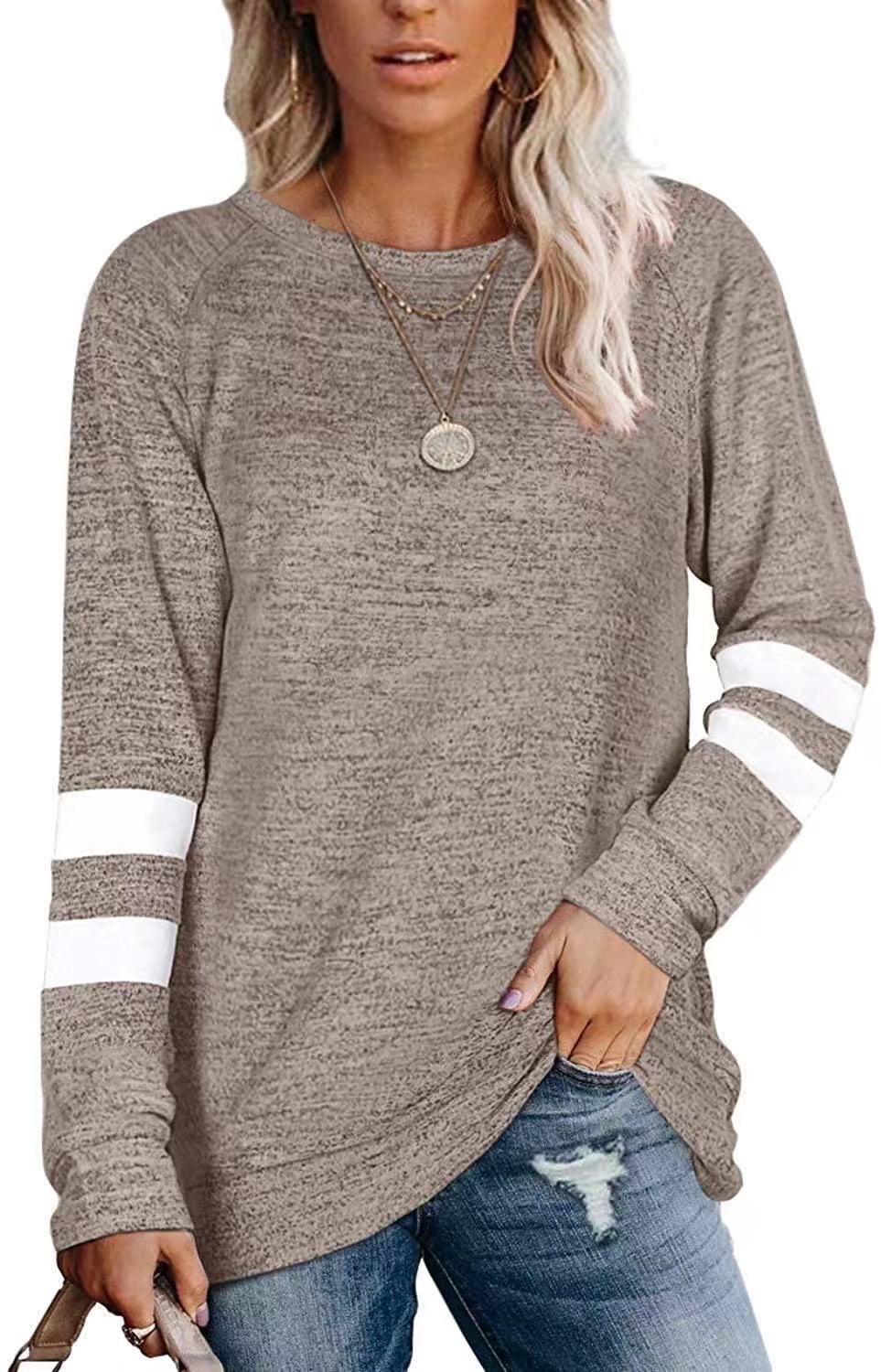 AVELINE - LONGLINE STRIPED SLEEVE T-SHIRT